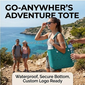 Borsa Tote XL in Gomma Impermeabile e Lavabile in EVA per Donna, Ideale per Spiaggia, Viaggi, Picnic, Mercato e Spesa - Acquisto all'Ingrosso - Product Image 2