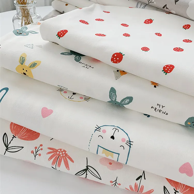 Хлопковая трикотажная ткань с цифровым принтом на заказ, 100% хлопковая цифровая печать в органических трикотажных хлопковых тканях для одежды