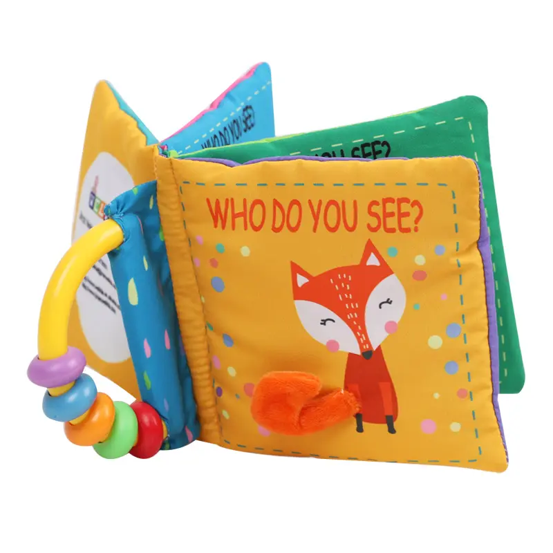 Mainan pendidikan pembelajaran dini waktu perut buku bayi kain lembut sensorik