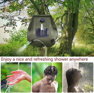 Sac de <span class=keywords><strong>douche</strong></span> <span class=keywords><strong>solaire</strong></span> portable 20L (5 gallons) en PVC pour randonnée, camping, plage, voyage, surf et lavage de planches, avec tuyau - Product Image 6