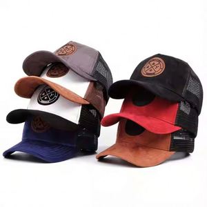 Custom 5-Panel Suede Trucker Hat Snapback Black High Quality Suede Baseball Cap Caps for Men Trucker Hats with Custom logo - Product Image 1