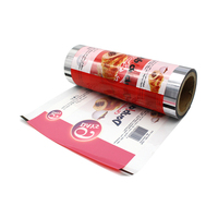 Film d'emballage alimentaire en feuille d'aluminium imprimé personnalisé/rouleau de film d'emballage de Sachet laminé en plastique pour collation