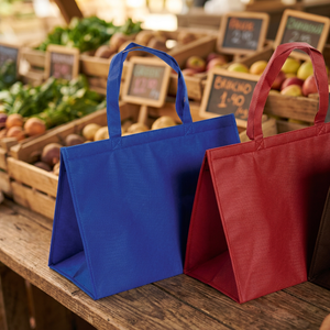 Sacs fourre-tout écologiques de haute qualité, réutilisables, en non-tissé, pour les courses et les plats à emporter - Product Image 3