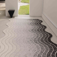 Tapis à poils courts fabriqué à la machine 160 x 230 cm, motif crème moderne, en stock, pour salon, chambre, tapis de canapé