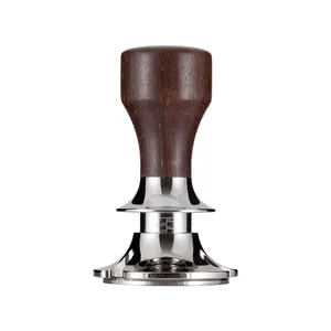 Base de acero inoxidable para Espresso, herramienta de compactación de café a presión, altura ajustable