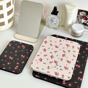 Folding Makeup Mirror Square Silver Lens Portable Desktop Ornament For Student Dorm Home Use - Product Image 3