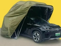 Abri de voiture rétractable et pliable, imperméable, avec structure en acier télescopique, revêtement poudré, design simple pour garage, camping, véhicule
