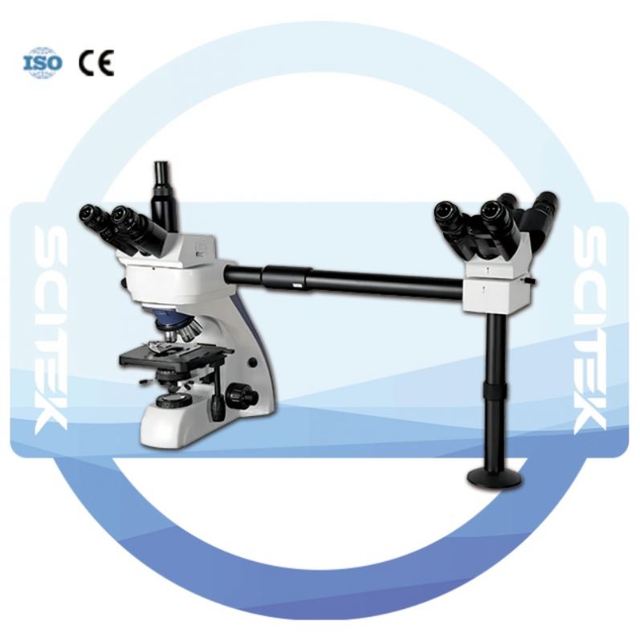 SCITEK Multi-view Microscope Infinite Optical System Effective Illumination Teaching Microscope