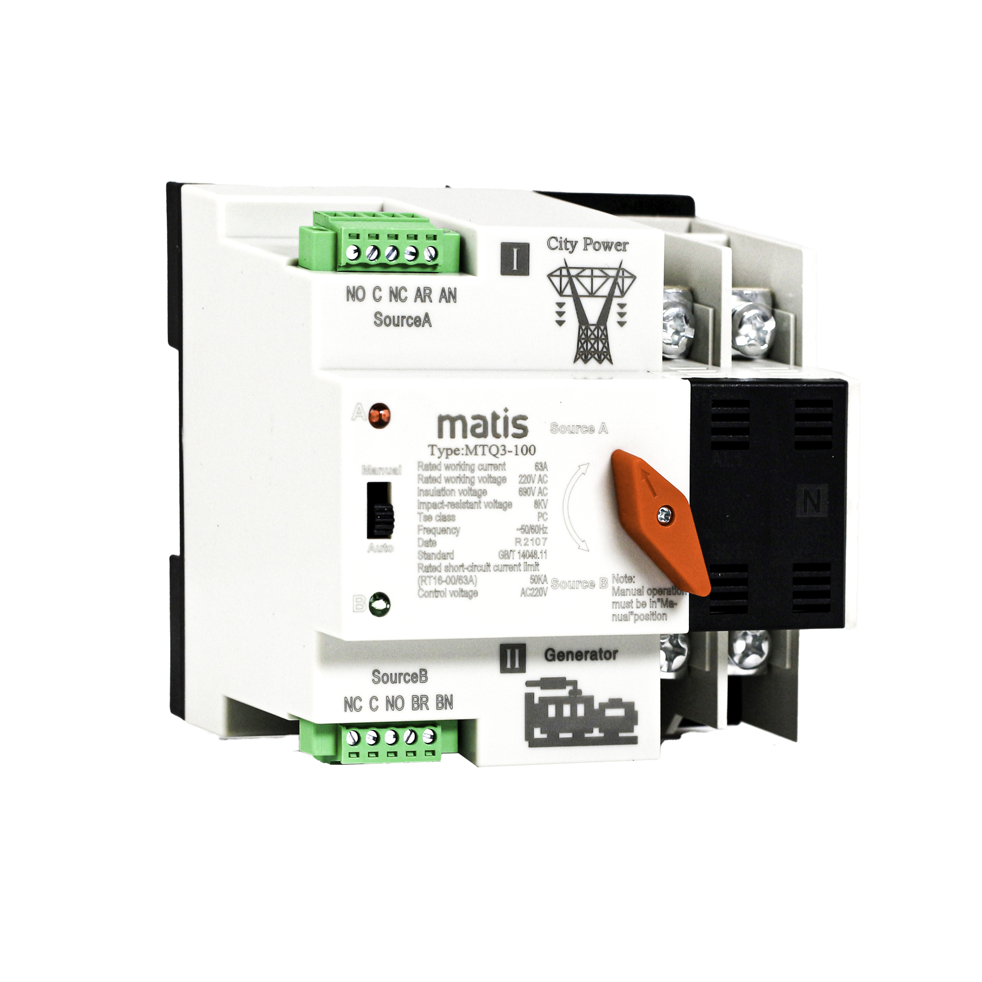 Лидер продаж, белый автоматический Солнечный переключатель 2P, 3P, 4P, автоматический переключатель