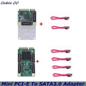 Nueva Tarjeta de Expansión Mini PCI-<span class=keywords><strong>E</strong></span> a SATA3.0, Tarjeta de Puerto Serial SATA, Tarjeta de Expansión de Disco Duro Mini PCI-<span class=keywords><strong>E</strong></span> de 2 y 4 Puertos - Product Image 1