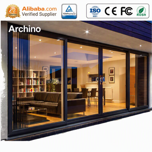 Vente en gros de portes pliantes en alliage d'aluminium à rupture de pont thermique haute performance avec double vitrage Low-E pour usage extérieur, projets de villas de luxe - Product Image 1