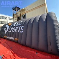 Tunnel gonflable géant personnalisé en forme de casque de football pour entrée de l'équipe sportive, tunnel gonflable pour événement d'ouverture de match et décoration