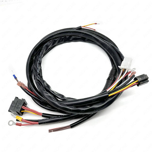 Faisceau de câblage automobile personnalisé 12V 1 mètre, âme en cuivre, isolation PVC, adaptateur connecteur pour feux de voiture, klaxon, antibrouillard - Product Image 1