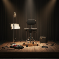 Siège de batterie pneumatique Yinyu SB804 avec dossier et base à 4 pieds pour séances de studio prolongées et performances en direct