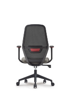 Chaise de bureau ergonomique moderne en maille avec logo personnalisé OEM, base en acier, hauteur réglable manuellement, pivotante et inclinable, pour commandes en gros pour entreprises