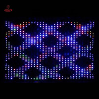 Rideau vidéo LED RGB P10 personnalisable, lumières de projection, contrôle DMX512, IP65, intensité variable, tension universelle pour cabine DJ, scène, mur