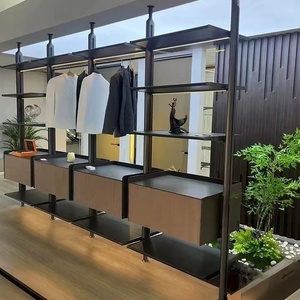 Armario de Estilo Italiano de Lujo Ligero, Tipo <span class=keywords><strong>Poliform</strong></span>, con Estantes Abiertos de Piso a Techo para Sala de Estar u Oficina, Armario Personalizado - Product Image 1