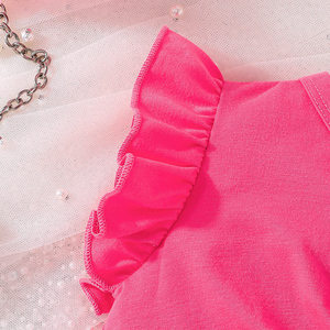 ชุดเสื้อผ้าเด็กผู้หญิงแบบสบายๆ 2 ชิ้น สำหรับฤดูร้อน ลายเรียบ สำหรับเด็กทารกและเด็กเล็ก - Product Image 5