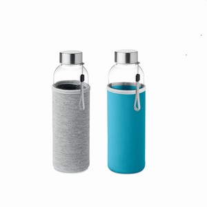 Sản phẩm bán chạy nhất chai nước thủy tinh mờ với tay áo cao su tổng hợp tùy chỉnh - Product Image 2