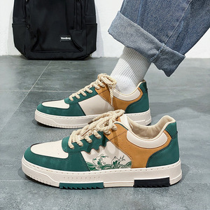 Chaussures de sport décontractées pour hommes, nouvelle collection 2025, grande taille, tendance, respirantes, pour le skateboard, été et hiver, cuir véritable - Product Image 3