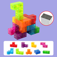 Blok Magnet kubus ajaib untuk anak-anak blok bangunan magnetik batu bata mainan pendidikan Puzzle