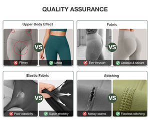 Leggings Peach Lift Vractive en gros, taille haute élastique, effet ventre plat, doux, anti-transpiration, sans coutures, pour le sport - Product Image 3