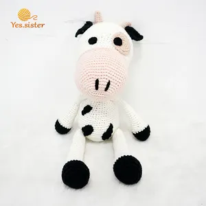 Jouet doux de bébé en Crochet, fait à la main, poupée de vache, nouveau Design