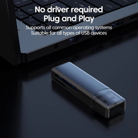 Adaptateur USB multifonction 2 en 1 avec lecteur de carte RS-MMC installation externe compatible Micro