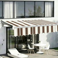 Auvent rétractable pour hôtel commercial, villa, en acrylique, mural, en alliage d'aluminium, bras pliable, revêtement PA, motorisé, télécommande