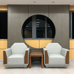 आधुनिक लक्जरी मॉड्यूलर कार्यालय सोफा लिविंग रूम होटल रिसेप्शन फैब्रिक कार्यालय आगंतुक सोफा चमड़े के साथ सस्ती कीमत - Product Image 4