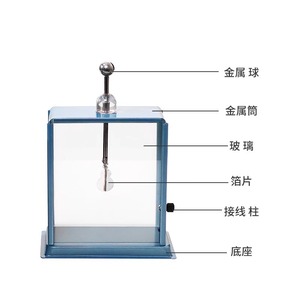 The teacher demonstrated the use of a pair of metal-cased electrometers for the triboelectric effect experiment. - Product Image 1