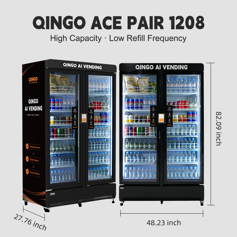 QINGO Double Door Small Mechanical Automatic Chocolate Vending Machine ...