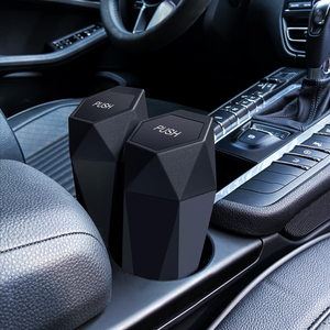 Mini poubelle de voiture avec couvercle, organiseur de voiture en ABS, rangement de déchets, mini poubelle portable en forme de diamant pour SUV, camion, OEM, ODM - Product Image 2