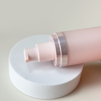 Emballage cosmétique personnalisé pour soins de la peau, flacon de lotion luxueux sans air, 30 ml, rose, bouchon double couche, réutilisable, conteneur sous vide