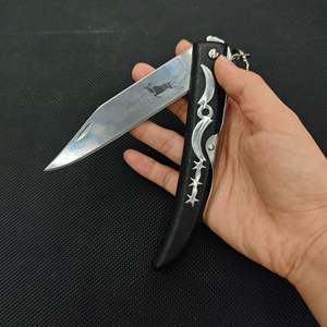 Couteau pliant <span class=keywords><strong>Okapi</strong></span> à manche en bois portable, petit couteau utilitaire de poche - Product Image 2