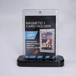 New Plastic Business <b>Card</b> Protection Premium Universal <b>Display</b> <b>Stand</b> Holder with 35pt 55pt 75PT 100PT 130PT <b>Card</b> Bricks - Product Image 3