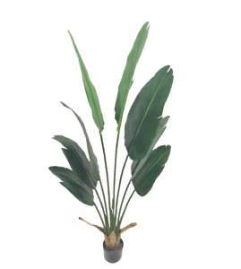 CHUANGFA 1,6 M Bonsai artificial Palma <span class=keywords><strong>del</strong></span> <span class=keywords><strong>viajero</strong></span> en forma de abanico en plástico para decoración de oficina o paisaje para cumpleaños Pascua - Product Image 6