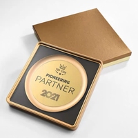 Plaque de trophée carrée en métal personnalisée, impression UV, logo, médaille de récompense, aspect cristal, cadeau pour souvenir, honneur, compétition, décoration intérieure