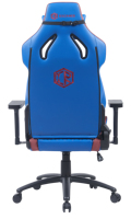 Chaise de gaming ergonomique moderne à dossier haut, pivotante à 360°, inclinable, avec accoudoirs réglables et appui-tête amovible en tissu