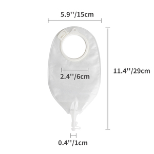 Sacs d'urostomie transparents Seymoon, 2 pièces, 10 unités par paquet, certifiés CE, dispositif médical de classe I, modèle 1750-N10 - Product Image 3