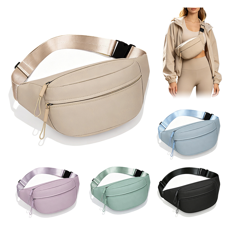 Waterproof Nylon Fanny Pack Adjustable Buckle Strap Chest