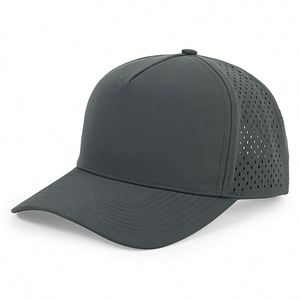 Gorra de béisbol impermeable personalizada al por mayor con 5 paneles, perforada con láser, de perfil alto y soporte para tee, personalizable - Product Image 2