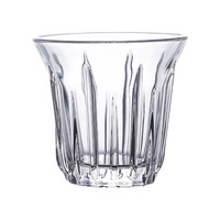 Tasse à café vintage en verre transparent, mug à espresso et latte résistant à la chaleur, compatible micro-ondes, style minimaliste, verre à eau pour la maison