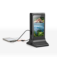 Kiosque de commande automatique avec deux écrans LCD de 7 pouces, WiFi 6, logiciel en nuage, lecteur NFC, affichage d'annonces et conception de table