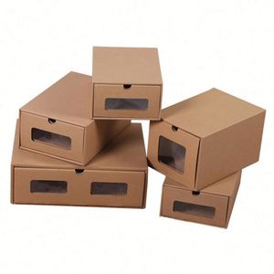 Factory Customized Wrapping Paper <b>Collapsible</b> Carton Window, Stackable Transparent Box With Lid <b>Storage</b> - Product Image 1