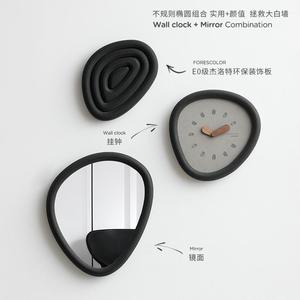 Nordic Style Irregular Wall <b>Clock</b> With Mirror Effect <b>Battery</b> Powered For Living Room Decor - Product Image 2