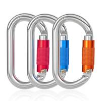 Mosquetons en aluminium de haute qualité 25 kN en forme de D pour le camping professionnel et l'équipement de sécurité d'escalade en plein air