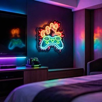 Enseigne néon personnalisée avec impression UV pour manette de jeu, pour les joueurs