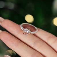Yimi Valentijnsdag 925 Sterling Zilver Volledig Zirkoon Hart Cadeau Ringen Fijne Sieraden Damesringen
