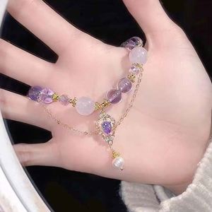 Romantic Imitation Jade <b>Bracelet</b> Crystal Natural Quartz Gemstone <b>Bracelet</b> Stretch <b>Amethyst</b> Beads <b>Bracelet</b> - Product Image 5